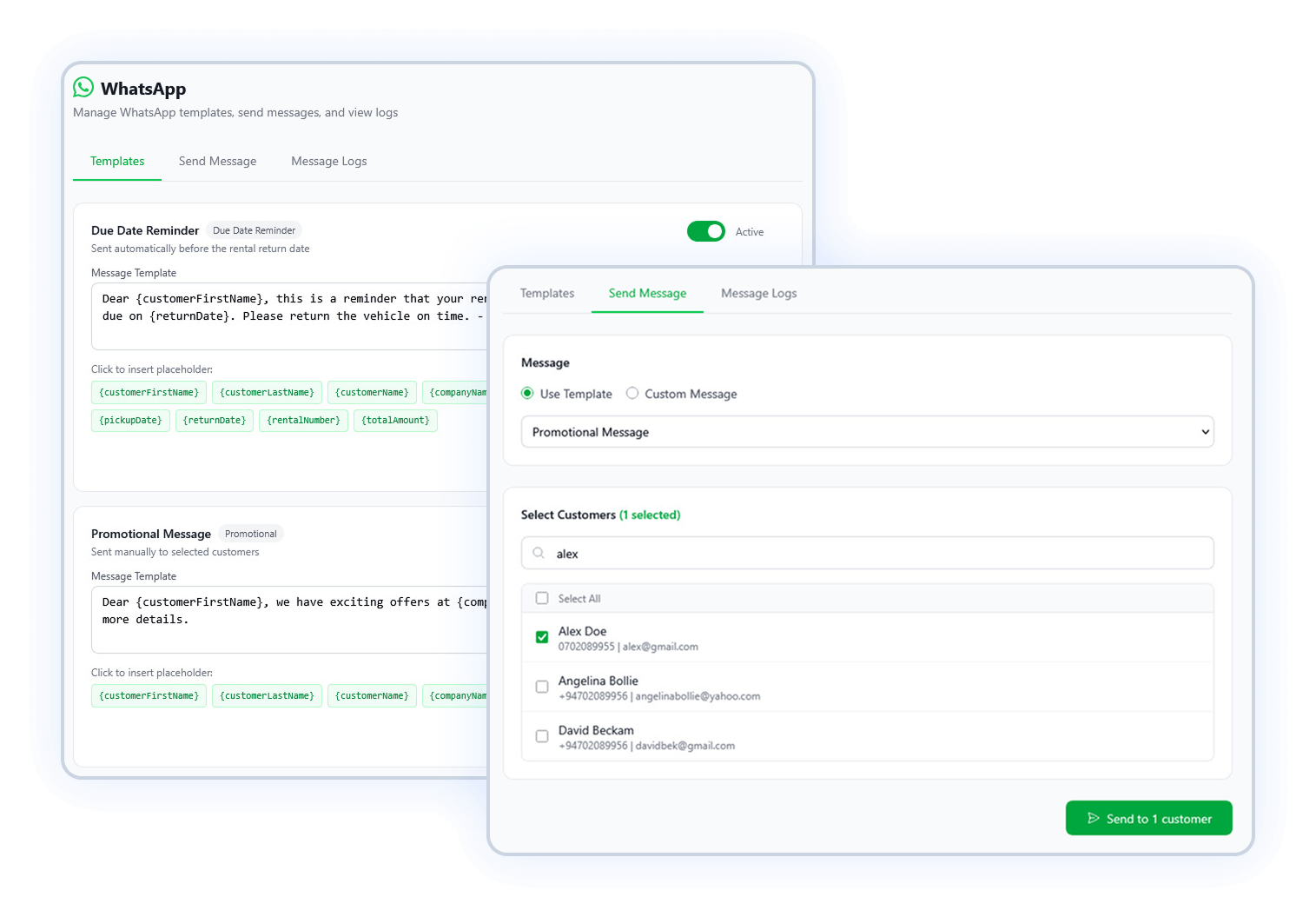 SMS & WhatsApp Automation